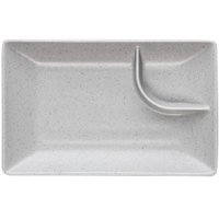 Kit 50 Pratos Sushi Retangulares 19cm Melanina com Molheira Lyor Tóquio Granilite