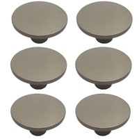 Conjunto de 6 Puxadores Naico Ponto Redondo 206 Bronze Para Móvel Armários e Gavetas 