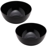 Kit 2 Saladeiras Bowl De Vidro 21cm 1,8l Tigela Cumbuca Lyor Diwali Black Opalino