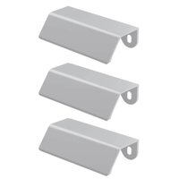 Kit 3 Puxadores Alça de Sobrepor Cromado Para Móvel Armários Gavetas PV2280