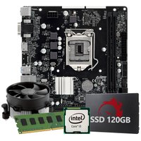 Kit Upgrade Intel Core I3 12ª Geração, 4GB RAM, SSD 120GB, Conexões USB/VGA/HDMI/LAN/SOM I3 12ª GER