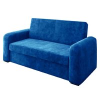 Sofá Cama Versátil 2 Lugares Veludo Selmer Azul