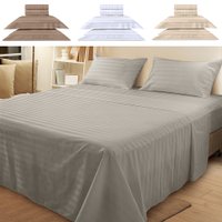 Jogo de Cama Casal 4 Peças 100 Algodão Premium Percal 300 Fios Adasmascado Cinza - BF Colchões