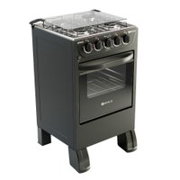 Fogão 4 Bocas De Piso Braslar Sirius Plus 2023 Bivolt Preto