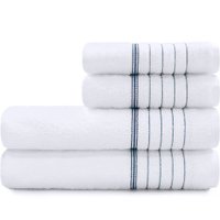 Toalhas de Banho e Rosto Karsten 100 Algodão C/ 4 Peças - Emcompre Branco
