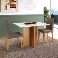 Mesa de Jantar 2 Lugares Florida 10083.6 Tecido Cacau - Indekes