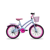 Bicicleta Infantil Colli Celina Aro 20 com Cestinha Azul Champanhe