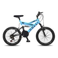 Bicicleta Juvenil Colli GPS Aro 20 21 marchas Azul Champanhe