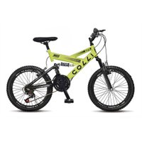 Bicicleta Juvenil Colli GPS Aro 20 21 marchas Amarelo Neon