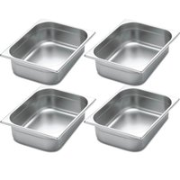 4 Cubas Inox Gastronômica 1/2 Buffet 65mm Restaurante 4,21L