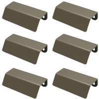 Kit 6 Puxadores PV22 80 Alça de Sobrepor Bronze Para Móvel A
