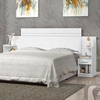 Cabeceira Extensível Moana 2 Gavetas Branco - J&a Móveis