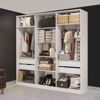 Guarda-Roupa Adapt 4 Gavetas 8 Prateleiras Branco - Kappesberg