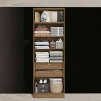 Modulo Guarda-Roupa Adapt 2 Gavetas Nogueira - Kappesberg