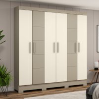 Guarda Roupa Casal 6 Portas 2 Gavetas B73 Briz