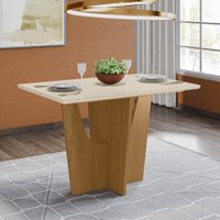 Mesa de Jantar Tampo MDF com Vidro 120cm Danielly Henn