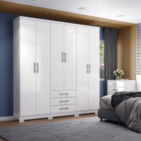 Guarda Roupa Casal 06 Portas 03 Gavetas City Henn