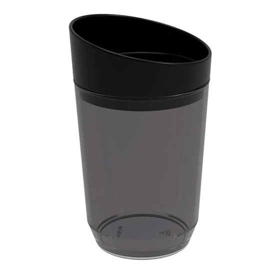 Porta Algodão Cotonete com Tampa Crippa Fumê Suporte Bancada Pia Banheiro
