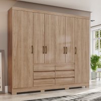 Guarda Roupa Casal 6 Portas 6 Gavetas B355 Briz