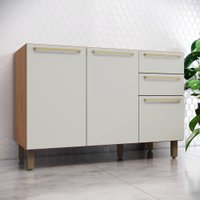 Balcão Pia 120cm 3 Portas 2 Gavetas Requinte Henn