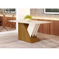 Mesa de Jantar Tampo MDF com Vidro 160 Cm Lucena Henn