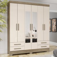 Guarda Roupa 6 Portas 4 Gavetas Tóquio Briz