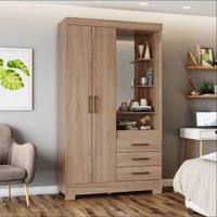 Guarda Roupa 2 Portas 3 Gavetas B64 Briz