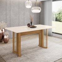 Mesa de Jantar Com Tampo MDF com Canto Reto 160 Cm Ísis Henn