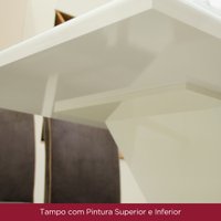 Conjunto Sala de Jantar Tampo MDF Canto Reto 120 Cm 4 Cadeiras Melanie Henn