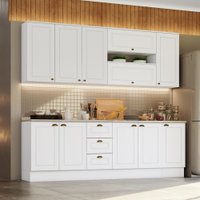 Cozinha Compacta de 07 Peças com Aéreo Basculante Nova York Henn