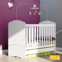 Berço Mini Cama 03 em 01 Bala de Menta Henn Rústico c/ Branco HP
