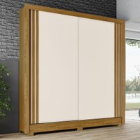 Guarda Roupa Casal 2 Portas Deslizantes 4 Gavetas B93 Briz