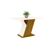 Conjunto Sala de Jantar Tampo MDF Com Vidro 120 Cm com 4 cadeiras Zuri Casa 812
