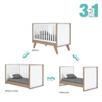 Berço Mini Cama 3 em 1 Confete Henn