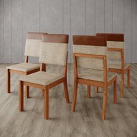 Kit 4 Cadeiras Estofadas para Mesa de Jantar Milla Plus Henn