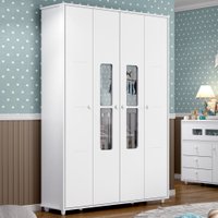 Guarda Roupa Infantil 04 Portas e 02 Gavetas Pula Pula Henn