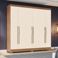 Guarda Roupa Casal 6 Portas e 2 Gavetas B368 Briz