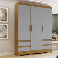 Guarda Roupa 3 Portas 4 Gavetas Lema Briz
