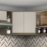 Armário de Cozinha Canto Oblíquo 02 Portas Évelin Henn