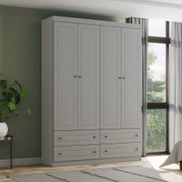 Guarda Roupa Infantil 4 Portas 4 Gavetas Americano Henn