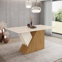 Mesa de Jantar com Tampo MDF Canto Reto 160 Cm Epic Henn