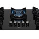 Cooktop a Gás Fischer Ferro Fundido Infinity 5Q Mesa Vidro Preto Bivolt 26298-57077