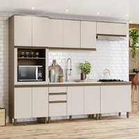 Cozinha Compacta de 05 Peças com Torre Quente e Balcão para Cooktop Évelin Henn