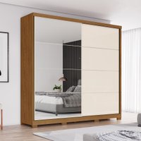 Guarda Roupa Casal 2 Portas com Espelho 6 Gavetas Orleans Henn