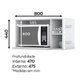 Armário Aéreo de Cozinha para Microondas Amy Casa 812