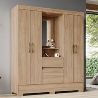 Guarda Roupa 4 Portas 2 Gavetas BS07 Briz