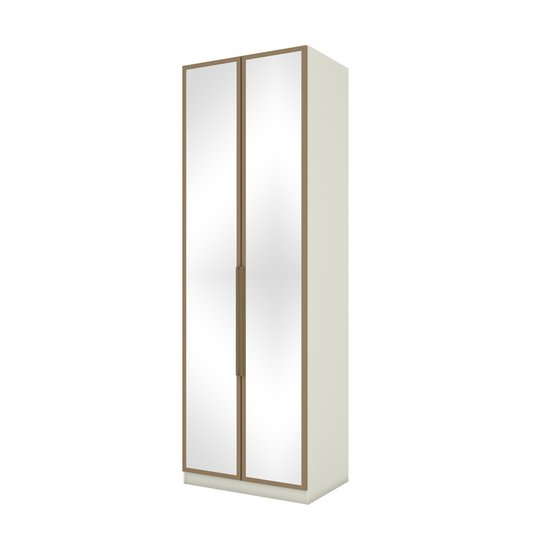 Guarda Roupa Modulado 2 Portas Espelho 3 Gavetas Seletto Henn