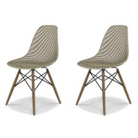 Conjunto com 2 Cadeiras Eames Maglia Fendi