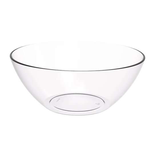 Tigela Pequena Transparente Crippa Travessa Redonda 2,3L Servir Salada Sobremesa