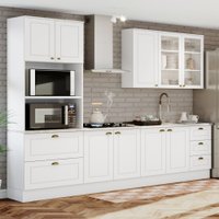 Cozinha Compacta de 4 Peças com Aéreo de Vidro Nova York Henn